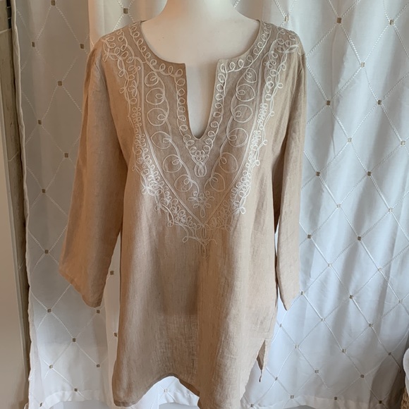 Beautiful Michael Kors 100% linen tunic - Picture 3 of 8